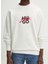 Beyaz Erkek Bisiklet Relaxed Düz Sweatshirt 50521081_DLOGONTY 1
