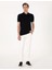 Siyah Slim Fit Örme Dokulu Polo Yaka Tişört 4