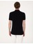 Siyah Slim Fit Örme Dokulu Polo Yaka Tişört 5