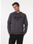 Antrasit Erkek Kapüşon Basic Baskılı Sweatshirt M4WM-SWT-1529 3