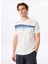 Kırık Beyaz Erkek Bisiklet Yaka Relaxed Baskılı T-Shirt Hardap 1
