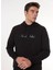 Siyah Erkek Bisiklet Relaxed Baskılı Sweatshirt M4WM-SWT-1801 1