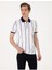 Lacivert Çizgi Detaylı Slim Fit Polo Yaka Tişört 1