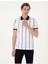 Lacivert Çizgi Detaylı Slim Fit Polo Yaka Tişört 3