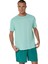 2011D221-300 Asıcs Core Ss Top Turkuaz Yuvarlak Yaka Normal Kalıp T-Shirt 1