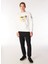 Ekru Erkek Bisiklet Relaxed Baskılı Sweatshirt C4WM-SWT4234 1