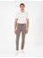 Bej Slim Fit Esnek Jogger Kanvas Pantolon 1
