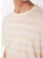 Bej Erkek Bisiklet Yaka Relaxed Çizgili T-Shirt F4SM-TST 0245 4