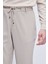 Bej Rahat Kesim Yandan Cepli Jogger Pantolon 3