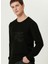 Siyah Erkek Bisiklet Slim Fit Düz Kazak 1092016 2
