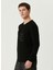 Siyah Erkek Bisiklet Slim Fit Düz Kazak 1092016 4