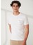 Bisiklet Yaka Beyaz Erkek T-Shirt FM23S16TGWHITE 3