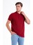 Bordo Regular Fit Düz 100% Pamuklu Polo Yaka Tişört 1