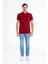 Bordo Regular Fit Düz 100% Pamuklu Polo Yaka Tişört 2