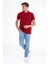 Bordo Regular Fit Düz 100% Pamuklu Polo Yaka Tişört 3