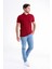 Bordo Regular Fit Düz 100% Pamuklu Polo Yaka Tişört 4