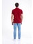 Bordo Regular Fit Düz 100% Pamuklu Polo Yaka Tişört 5