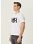 Bisiklet Yaka Beyaz Erkek T-Shirt 1090798 4