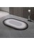 Şık Tasarım Su Emici Banyo Lavabo Tuvalet Kaymaz Tabanlı Oval Paspas 38X58 cm Yazısız Model M-60 5