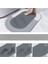 Şık Tasarım Su Emici Banyo Lavabo Tuvalet Kaymaz Tabanlı Oval Paspas 38X58 cm Yazısız Model M-60 3