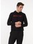 Siyah Erkek Kapüşon Relaxed Baskılı Sweatshirt M4WM-SWT-1980 1