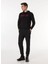 Siyah Erkek Kapüşon Relaxed Baskılı Sweatshirt M4WM-SWT-1980 2
