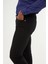 Siyah Slim Fit Düz Pamuklu 5 Cep Kot Pantolon 2