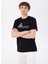 D4SM-TST3311 Siyah Bisiklet Yaka Basic Baskılı Erkek T-Shirt 1