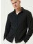 Antrasit Melanj Erkek Gömlek Slim Fit Armürlü Gömlek 1092089 2