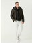 Antrasit Melanj Erkek Gömlek Slim Fit Armürlü Gömlek 1092089 3