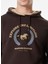 Kahve Erkek Kapüşon Loose Fit Baskılı Sweatshirt M4WM-SWT-1515 5