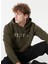 Haki Erkek Kapüşon Relaxed Baskılı Sweatshirt M4WM-SWT-1980 1