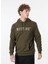 Haki Erkek Kapüşon Relaxed Baskılı Sweatshirt M4WM-SWT-1980 4