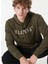 Haki Erkek Kapüşon Relaxed Baskılı Sweatshirt M4WM-SWT-1980 5