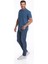 Indigo Regular Fit Düz 100% Pamuklu Polo Yaka Tişört 4