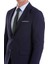Lacivert Slim Fit Düz Mono Yaka Klasik Takım Elbise 5