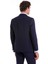 Lacivert Slim Fit Düz Mono Yaka Klasik Takım Elbise 6