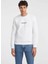 Beyaz Erkek Bisiklet Standart Desenli Sweatshirt M4YQ19K9V31G011 Gj Cn Slım Logo Em 2