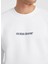 Beyaz Erkek Bisiklet Standart Desenli Sweatshirt M4YQ19K9V31G011 Gj Cn Slım Logo Em 3