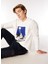 Ekru Erkek Bisiklet Relaxed Baskılı Sweatshirt C4WM-SWT4258 1