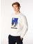 Ekru Erkek Bisiklet Relaxed Baskılı Sweatshirt C4WM-SWT4258 3