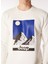 Ekru Erkek Bisiklet Relaxed Baskılı Sweatshirt C4WM-SWT4258 5