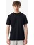 Bisiklet Yaka Siyah Erkek T-Shirt UMP24061TS 2