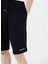 Siyah Erkek Loose Fit Desenli Sweat Şort M5GD49KCPR1JBLK Gj Reg Embro Short 4
