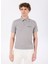 D4SM-TST3247 Gri Basic Düz Erkek Polo T-Shirt 1