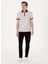 Bej Erkek Slim Fit Çizgili Polo T-Shirt Ken 4
