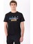 Siyah Erkek Bisiklet Yaka Relaxed Baskılı T-Shirt J4SM-TST7257 1