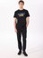 Siyah Erkek Bisiklet Yaka Relaxed Baskılı T-Shirt J4SM-TST7257 2