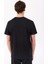 Siyah Erkek Bisiklet Yaka Relaxed Baskılı T-Shirt J4SM-TST7257 5