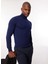 Yarım Balıkçı Yaka Slim Fit Koyu Mavi Erkek Kazak A274A07EMP- 1